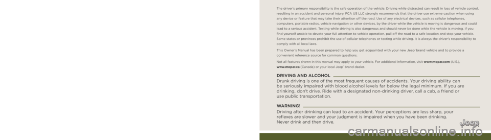 JEEP WRANGLER UNLIMITED SPORT 2020 Owners Manual JEEP WRANGLER UNLIMITED SPORT 2020 Owners Manual