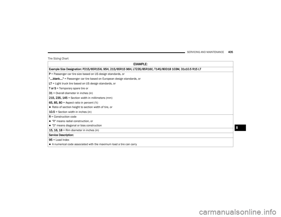 JEEP WRANGLER UNLIMITED 2022  Owners Manual 8

21_JL_OM_EN_USC_t.book  Page 405   