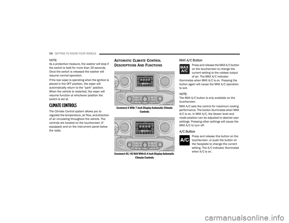 JEEP WRANGLER UNLIMITED 2022 Workshop Manual 