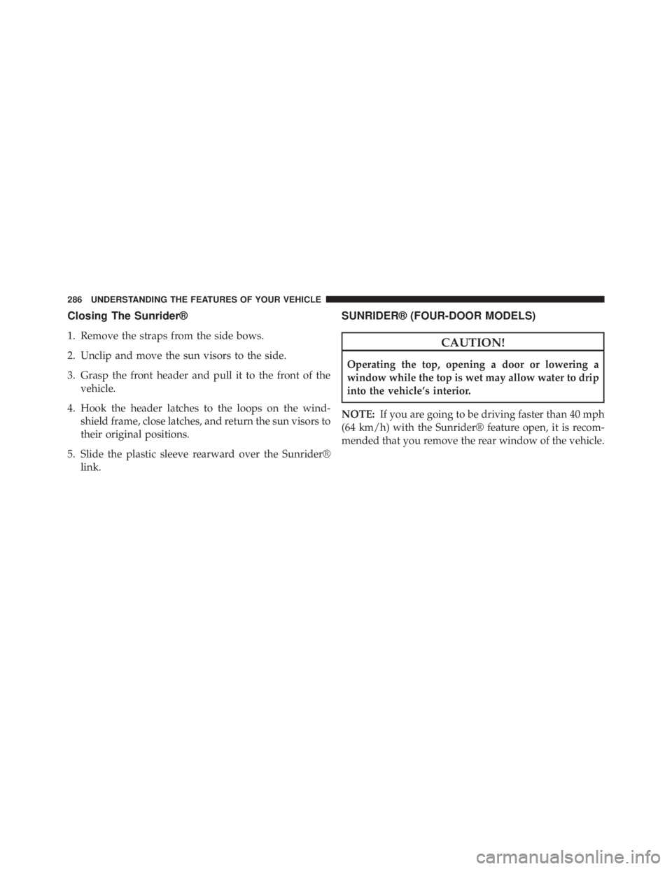 JEEP WRANGLER UNLIMITED SAHARA 2014  Owners Manual 