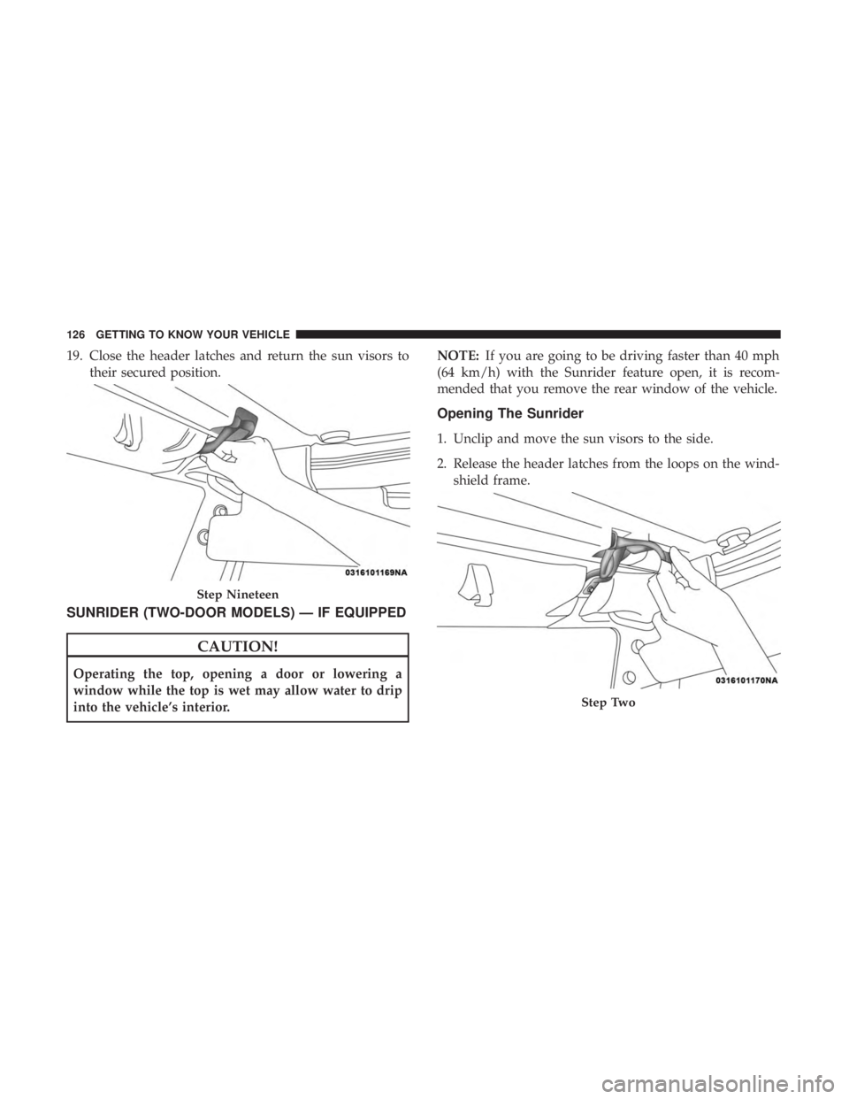 JEEP WRANGLER UNLIMITED SPORT 2016  Owners Manual 