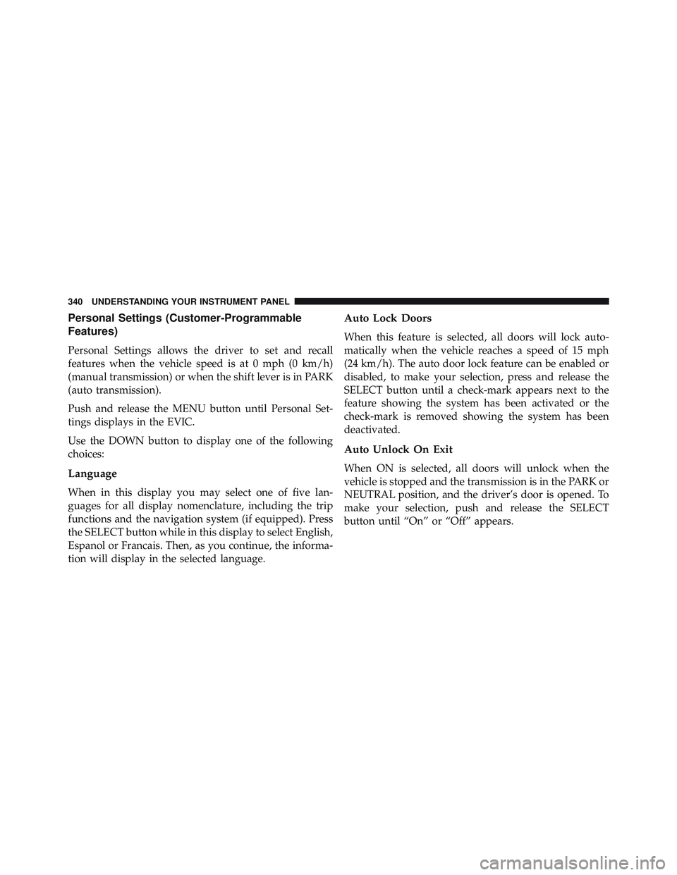 JEEP WRANGLER UNLIMITED 2015 Owners Manual JEEP WRANGLER UNLIMITED 2015 Owners Manual