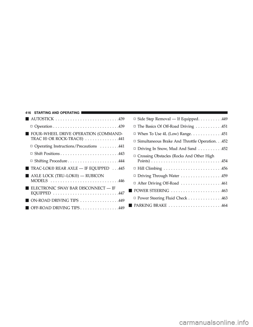 JEEP WRANGLER UNLIMITED 2015 Owners Manual JEEP WRANGLER UNLIMITED 2015 Owners Manual