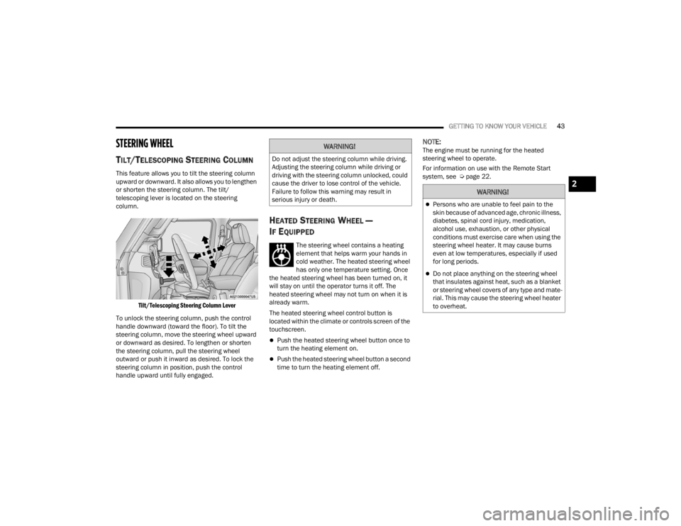 JEEP WRANGLER 4XE 2022  Owners Manual �:�$�5�1�,�1�*�
��R��Q�R�W��D�G�M�X�V�W��W�K�H��V�W�H�H�U�L�Q�J��F�R�O�X�P�Q��Z�K�L�O�H��G�U�L�Y�L�Q�J��
�$�G�M�X�V�W�L�Q�J��W�K�H��V�W�H�H�U�L�Q�J��F�R�O�X�P�Q��Z�K�L�O�H��G�U�L�Y�L�Q