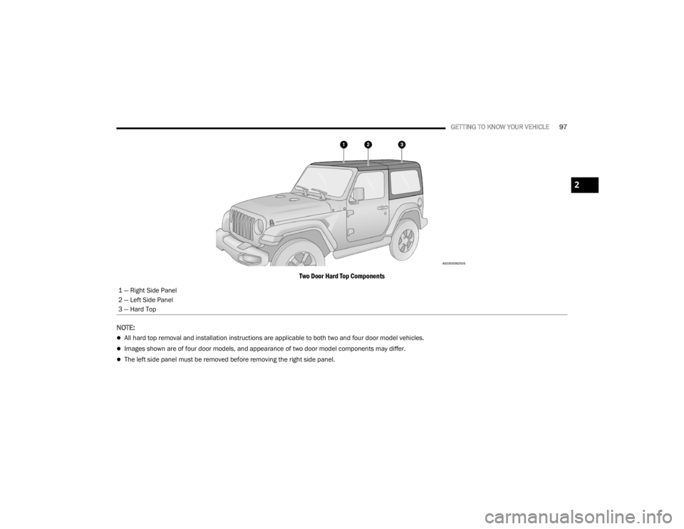 JEEP WRANGLER 4XE 2022  Owners Manual 2

22_JL_OM_EN_USC_t.book  Page 97   