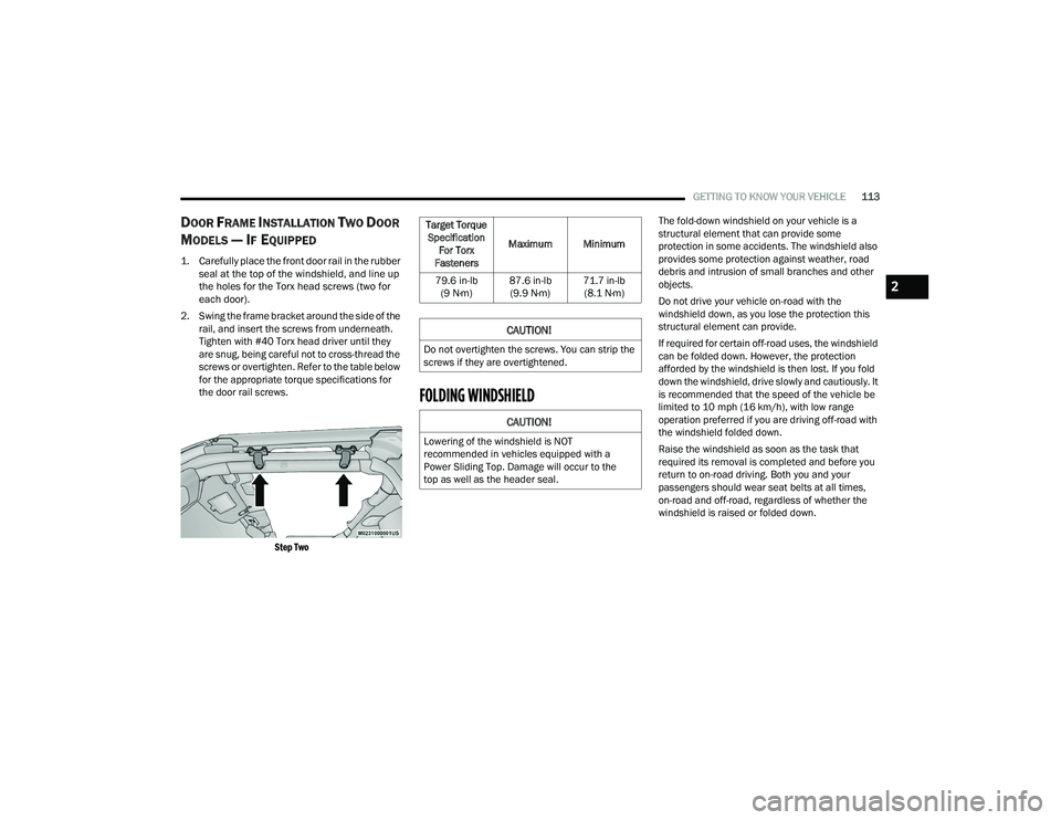 JEEP WRANGLER 4XE 2021  Owners Manual �7�D�U�J�H�W��7�R�U�T�X�H��6�S�H�F�L�I�L�F�D�W�L�R�Q� �)�R�U��7�R�U�[�
�)�D�V�W�H�Q�H�U�V �0�D�[�L�P�X�P �0�L�Q�L�P�X�P
���� �L�Q��O�E� �� �1�P�\f ���� �L�Q��O�E�
���� �1�P�