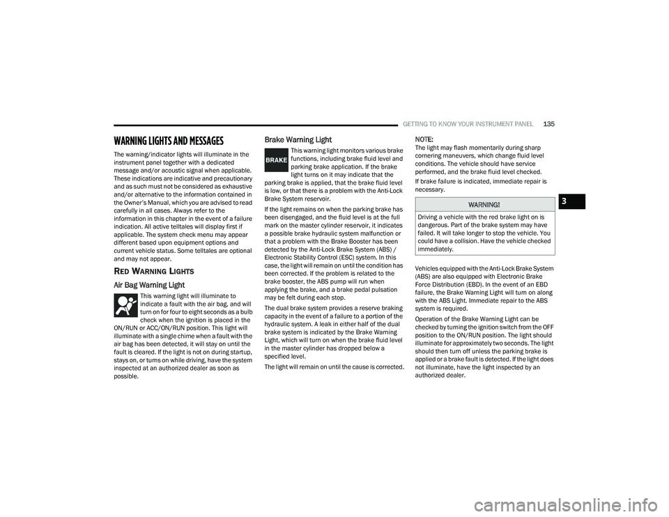 JEEP WRANGLER 4XE 2021  Owners Manual �:�$�5�1�,�1�*�
��U�L�Y�L�Q�J��D��Y�H�K�L�F�O�H��Z�L�W�K��W�K�H��U�H�G��E�U�D�N�H��O�L�J�K�W��R�Q��L�V�
�G�D�Q�J�H�U�R�X�V���3�D�U�W��R�I��W�K�H��E�U�D�N�H��V�\�V�W�H�P��P�D�\��K�D