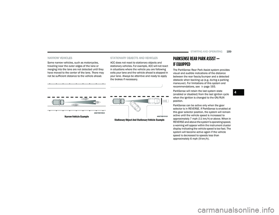 JEEP WRANGLER 4XE 2021  Owners Manual 4

21_JL_OM_EN_USC_t.book  Page 189   