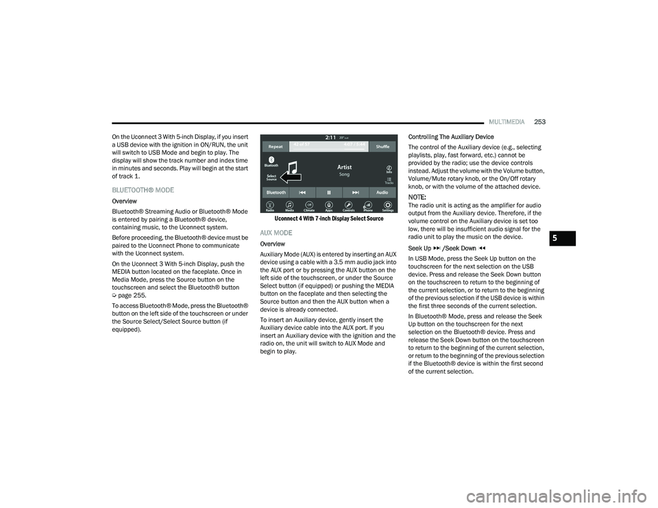 JEEP WRANGLER 4XE 2021  Owners Manual 5

21_JL_OM_EN_USC_t.book  Page 253   