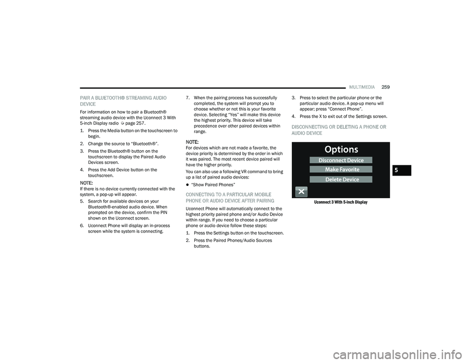 JEEP WRANGLER 4XE 2021  Owners Manual 
5

21_JL_OM_EN_USC_t.book  Page 259   