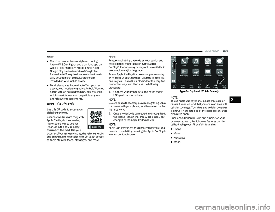 JEEP WRANGLER 4XE 2021  Owners Manual 5

21_JL_OM_EN_USC_t.book  Page 269   