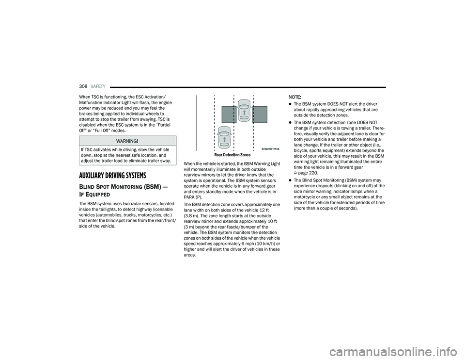 JEEP WRANGLER 4XE 2021  Owners Manual �:�$�5�1�,�1�*�
�,�I��7�6�&��D�F�W�L�Y�D�W�H�V��Z�K�L�O�H��G�U�L�Y�L�Q�J���V�O�R�Z��W�K�H��Y�H�K�L�F�O�H�
�G�R�Z�Q���V�W�R�S��D�W��W�K�H��Q�H�D�U�H�V�W��V�D�I�H��O�R�F�D�W�L�R�Q���D