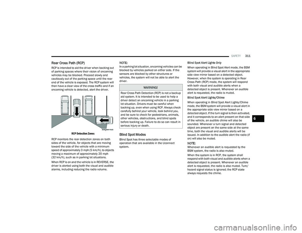 JEEP WRANGLER 4XE 2021  Owners Manual �:�$�5�1�,�1�*�
�5�H�D�U��&�U�R�V�V��3�D�W�K���H�W�H�F�W�L�R�Q���5�&�3�\f��L�V��Q�R�W��D��E�D�F�N�X�S�
�D�L�G��V�\�V�W�H�P���,�W��L�V��L�Q�W�H�Q�G�H�G��W�R��E�H��X�V�H�G��W�R��K�