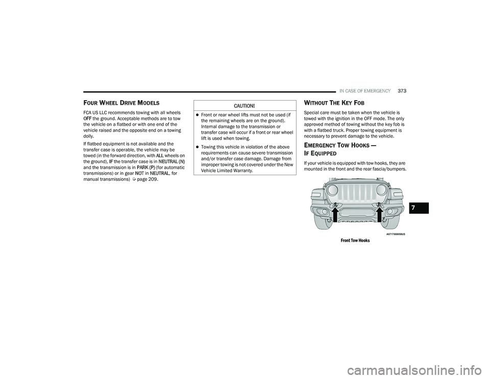 JEEP WRANGLER 4XE 2021  Owners Manual 7

21_JL_OM_EN_USC_t.book  Page 373   