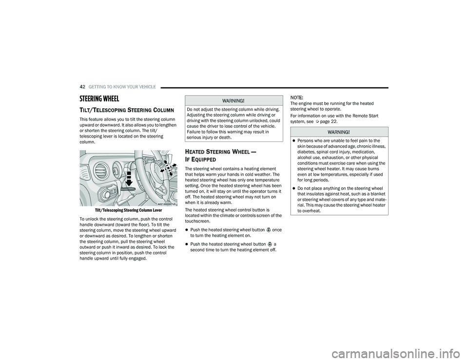 JEEP WRANGLER 4XE 2021 Service Manual �:�$�5�1�,�1�*�
��R��Q�R�W��D�G�M�X�V�W��W�K�H��V�W�H�H�U�L�Q�J��F�R�O�X�P�Q��Z�K�L�O�H��G�U�L�Y�L�Q�J��
�$�G�M�X�V�W�L�Q�J��W�K�H��V�W�H�H�U�L�Q�J��F�R�O�X�P�Q��Z�K�L�O�H��G�U�L�Y�L�Q