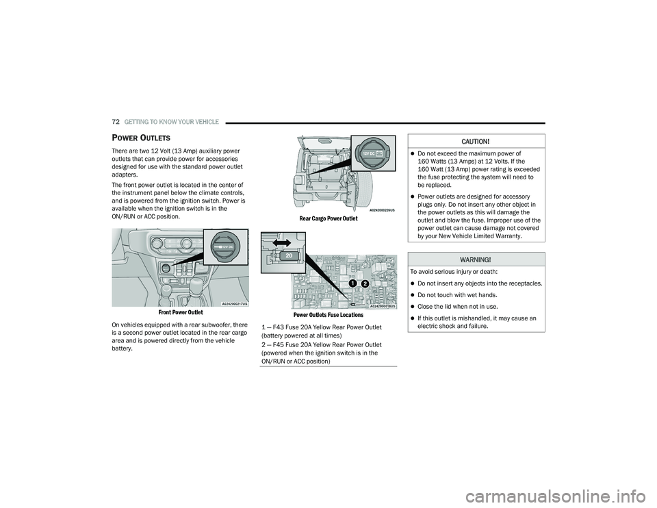 JEEP WRANGLER 4XE 2021 Manual PDF �&�$�8�7�,�2�1�
Do not exceed the maximum power of 
160 Watts (13 Ampsyf��D�W�����9�R�O�W�V���,�I��W�K�H� 
160 Watt (13 Ampyf��S�R�Z�H�U��U�D�W�L�Q�J��L�V��H�[�F�H�H�G�H�G� 
the fuse p