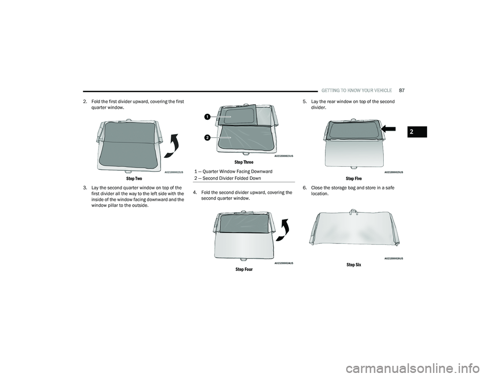 JEEP WRANGLER 4XE 2021 Manual Online 2

21_JL_OM_EN_USC_t.book  Page 87   