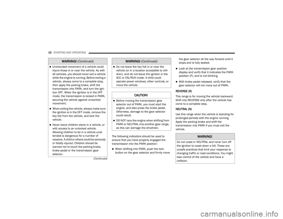 JEEP WRANGLER RUBICON 2022 User Guide �:�$�5�1�,�1�*� (Continued�\f�:�$�5�1�,�1�*� (Continued�\f 