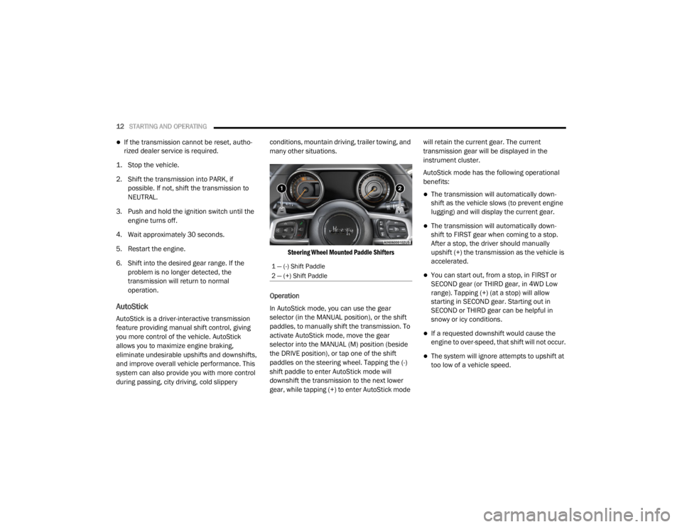 JEEP WRANGLER RUBICON 2022 User Guide 