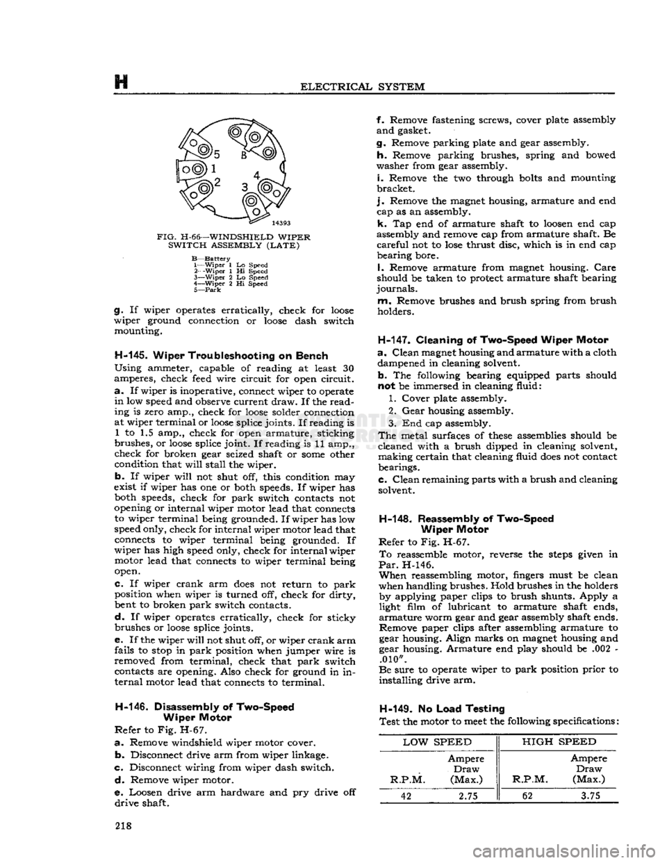 JEEP DJ 1953 Service Manual
ELECTRICAL
SYSTEM
FIG.
H-66—WINDSHIELD
WIPER SWITCH ASSEMBLY (LATE)
B—Battery
1—
Wiper
1 La
Speed
2—
Wiper
1 Hi
Speed
3—
Wiper
2 Lo
Speed
4—Wiper
2 Hi
Speed
5â JEEP DJ 1953 Service Manual
ELECTRICAL
SYSTEM
FIG.
H-66—WINDSHIELD
WIPER SWITCH ASSEMBLY (LATE)
B—Battery
1—
Wiper
1 La
Speed
2—
Wiper
1 Hi
Speed
3—
Wiper
2 Lo
Speed
4—Wiper
2 Hi
Speed
5â