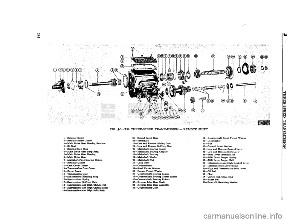 JEEP DJ 1953 Service Manual
1— Retainer Screw
2— Retainer Screw Gasket
3—
Main
Drive Gear Bearing Retainer
4—
Oil
Seal 5— Bearing Snap Ring
6—
Main
Drive Gear Snap Ring 7—
Main
Drive Gear Bearing
8†JEEP DJ 1953 Service Manual
1— Retainer Screw
2— Retainer Screw Gasket
3—
Main
Drive Gear Bearing Retainer
4—
Oil
Seal 5— Bearing Snap Ring
6—
Main
Drive Gear Snap Ring 7—
Main
Drive Gear Bearing
8â€
