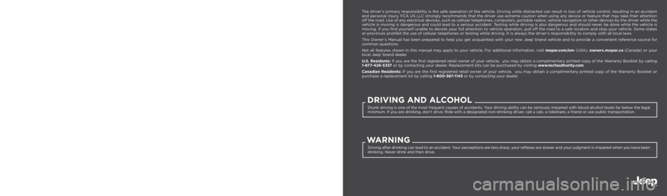 JEEP CHEROKEE 2023 Owners Manual WARNING: Operating, servicing and maintaining a passenger vehicle or off-highway
motor vehicle can expose you to chemicals including engine exhaust, carbon monoxide,
phthalates, and lead, which ar JEEP CHEROKEE 2023 Owners Manual WARNING: Operating, servicing and maintaining a passenger vehicle or off-highway
motor vehicle can expose you to chemicals including engine exhaust, carbon monoxide,
phthalates, and lead, which ar