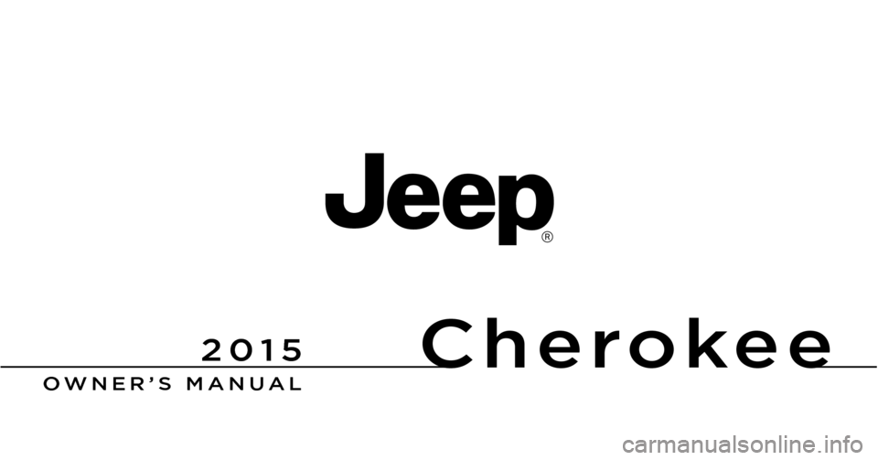 JEEP CHEROKEE 2015 KL / 5.G Owners Manual 