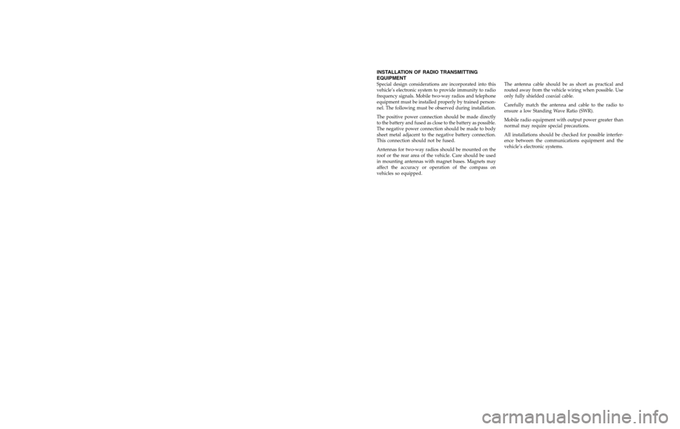 JEEP COMPASS 2011 1.G Owners Manual 291680.ps 11JK72-126-AA Chrysler 1" gutter 05/14/2010 06:18:00
VEHICLES SOLD IN CANADA
With respect to any Vehicles Sold in Canada, the name
Chrysler Group LLC shall be deemed to be deleted and
the na JEEP COMPASS 2011 1.G Owners Manual 291680.ps 11JK72-126-AA Chrysler 1" gutter 05/14/2010 06:18:00
VEHICLES SOLD IN CANADA
With respect to any Vehicles Sold in Canada, the name
Chrysler Group LLC shall be deemed to be deleted and
the na