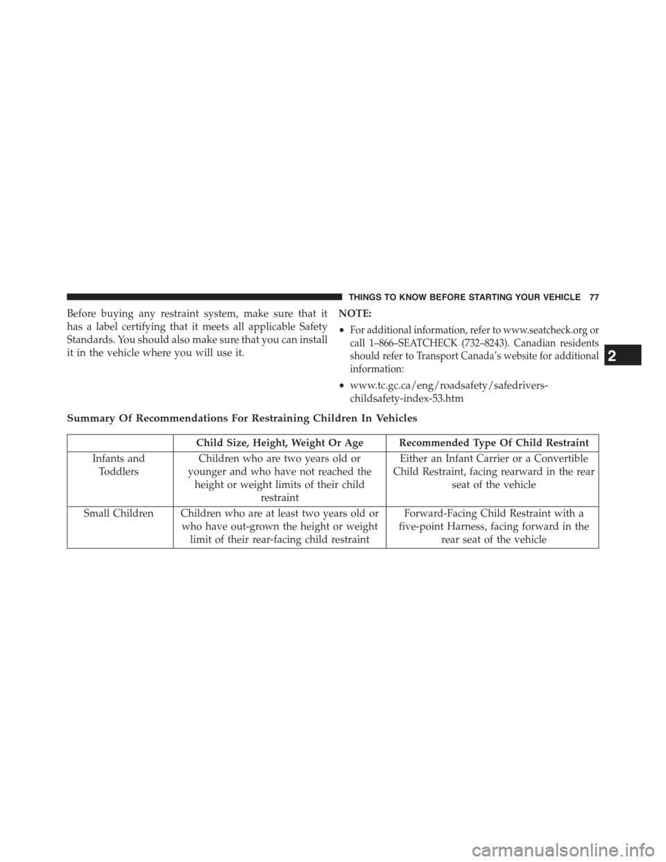 JEEP COMPASS 2015 1.G Manual PDF Before buying any restraint system, make sure that it
has a label certifying that it meets all applicable Safety
Standards. You should also make sure that you can install
it in the vehicle where you w JEEP COMPASS 2015 1.G Manual PDF Before buying any restraint system, make sure that it
has a label certifying that it meets all applicable Safety
Standards. You should also make sure that you can install
it in the vehicle where you w