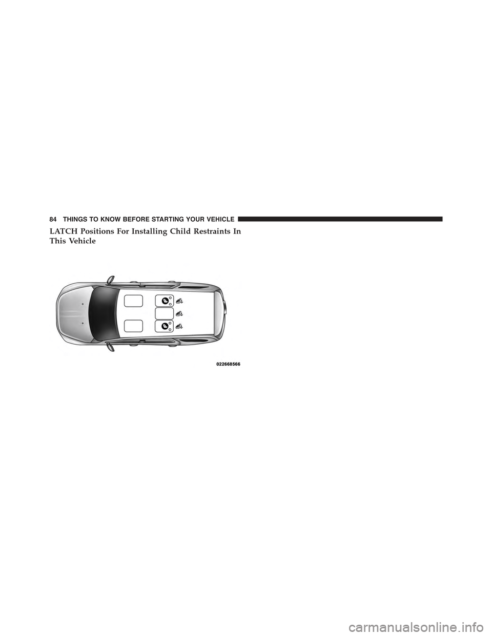JEEP COMPASS 2015 1.G Manual Online LATCH Positions For Installing Child Restraints In
This Vehicle
84 THINGS TO KNOW BEFORE STARTING YOUR VEHICLE JEEP COMPASS 2015 1.G Manual Online LATCH Positions For Installing Child Restraints In
This Vehicle
84 THINGS TO KNOW BEFORE STARTING YOUR VEHICLE