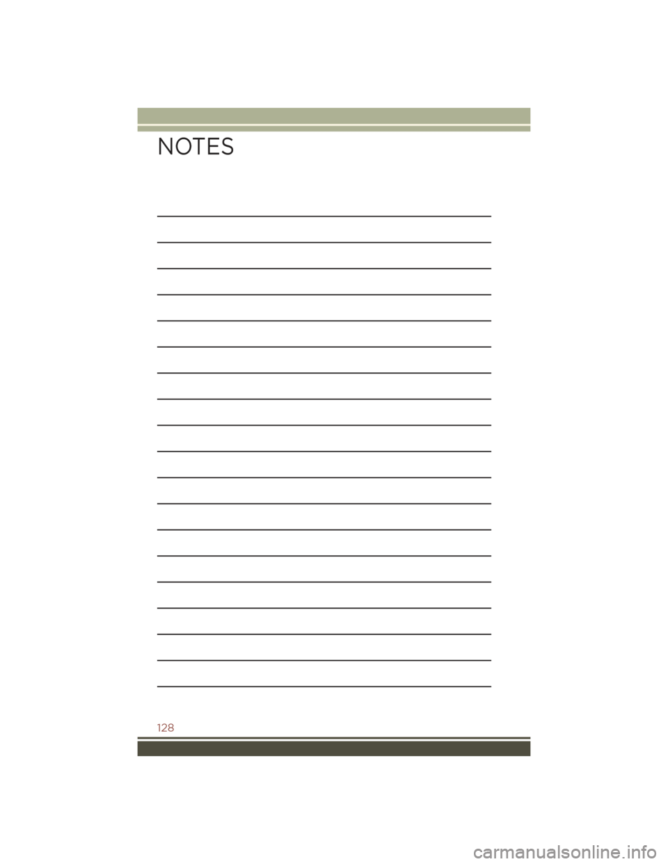 JEEP COMPASS 2015 1.G User Guide NOTES
128 JEEP COMPASS 2015 1.G User Guide NOTES
128