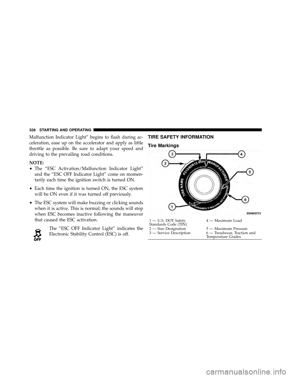 JEEP PATRIOT 2011 1.G Owners Manual Malfunction Indicator Light” begins to flash during ac-
celeration, ease up on the accelerator and apply as little
throttle as possible. Be sure to adapt your speed and
driving to the prevailing roa JEEP PATRIOT 2011 1.G Owners Manual Malfunction Indicator Light” begins to flash during ac-
celeration, ease up on the accelerator and apply as little
throttle as possible. Be sure to adapt your speed and
driving to the prevailing roa