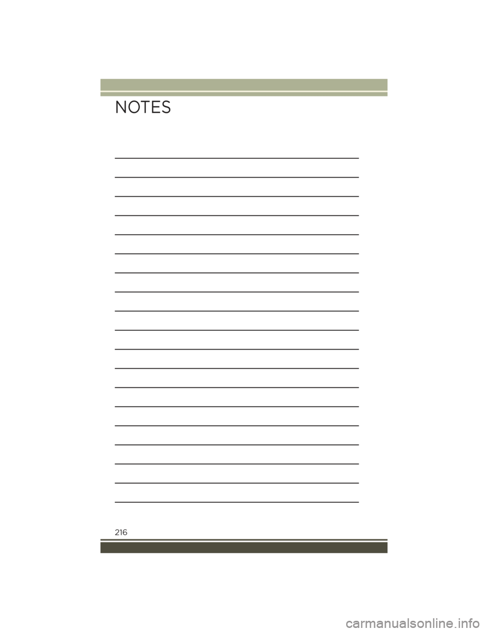 JEEP RENEGADE 2015 1.G User Guide NOTES
216 JEEP RENEGADE 2015 1.G User Guide NOTES
216