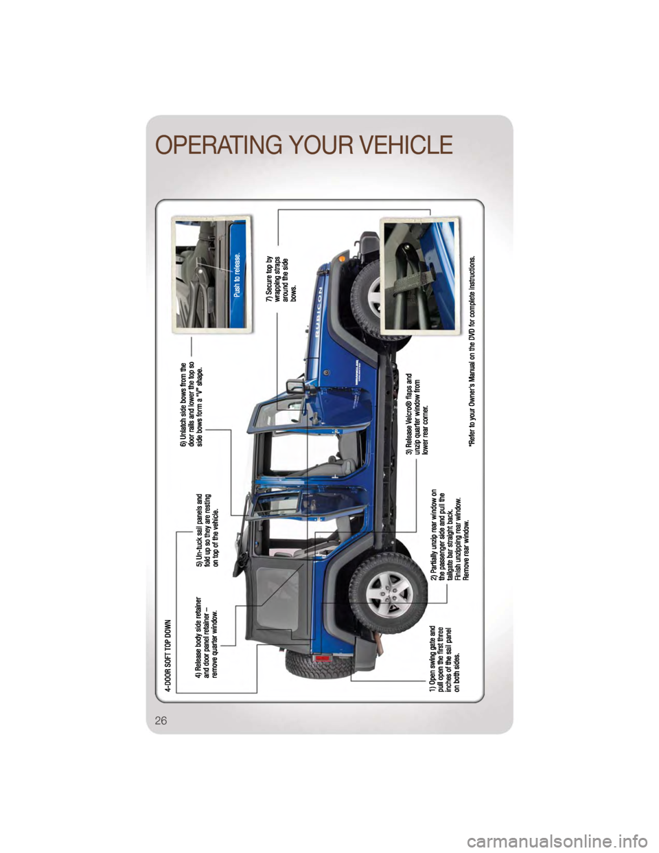 JEEP WRANGLER 2011 JK / 3.G Owners Manual OPERATING YOUR VEHICLE
26 