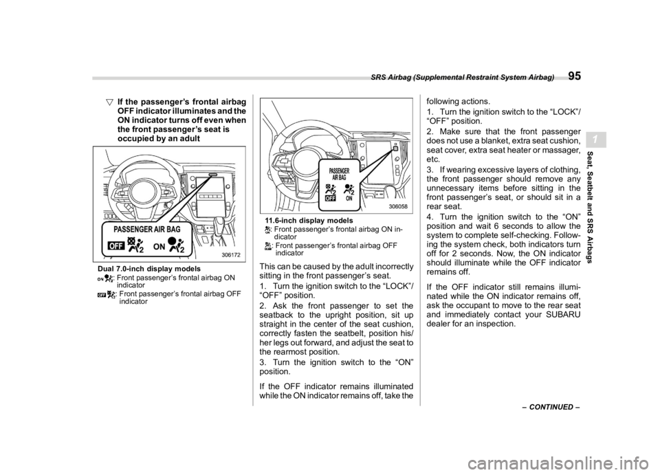 SUBARU OUTBACK 2022  Owners Manual ������
