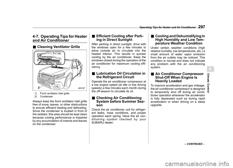 SUBARU OUTBACK 2022  Owners Manual �������
