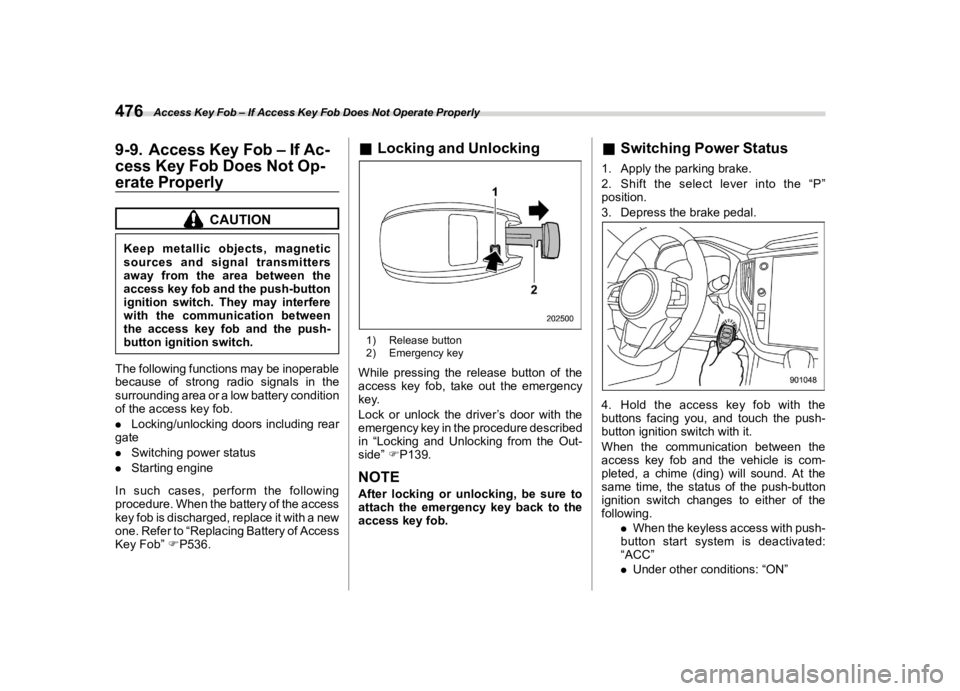 SUBARU OUTBACK 2022  Owners Manual �������
