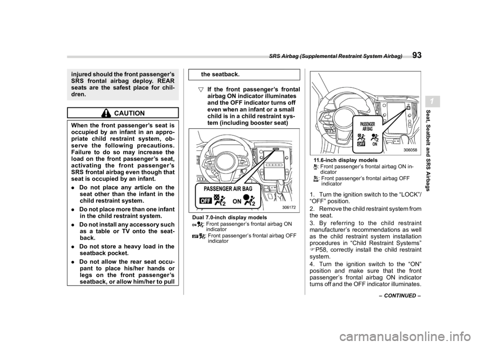 SUBARU OUTBACK 2022  Owners Manual ������
