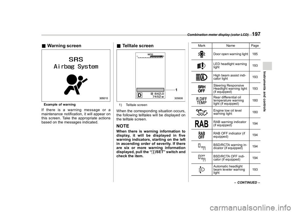 SUBARU ASCENT 2022  Owners Manual �������
