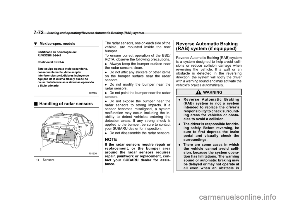 SUBARU CROSSTREK 2022  Owners Manual �������

