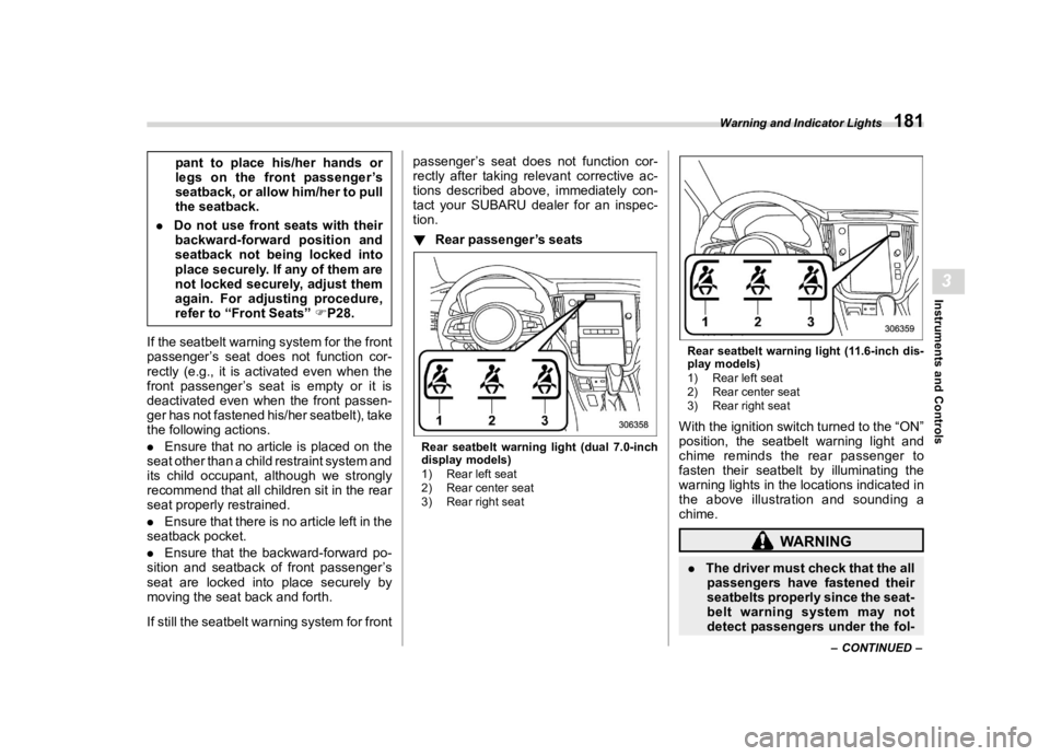 SUBARU LEGACY 2022  Owners Manual �������
