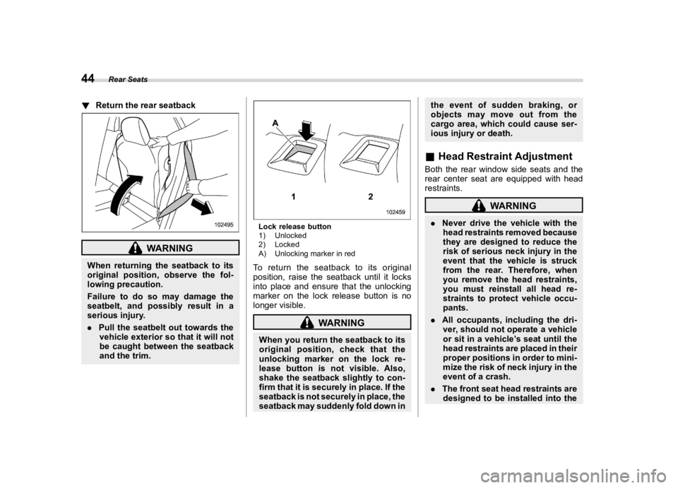 SUBARU LEGACY 2022 Service Manual ������

