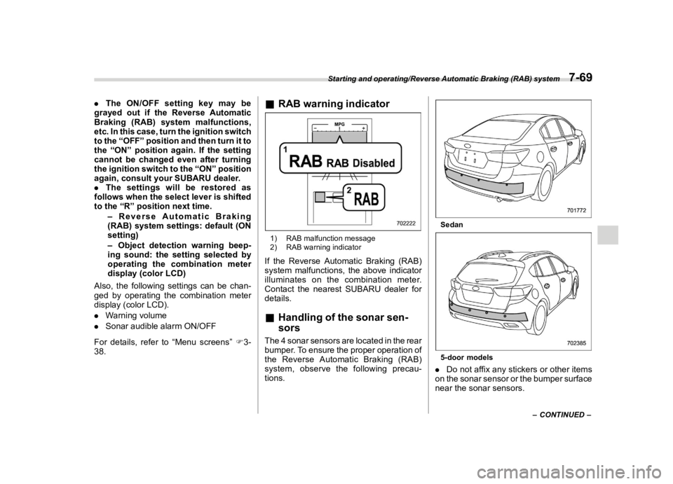 SUBARU IMPREZA 2022  Owners Manual �������

