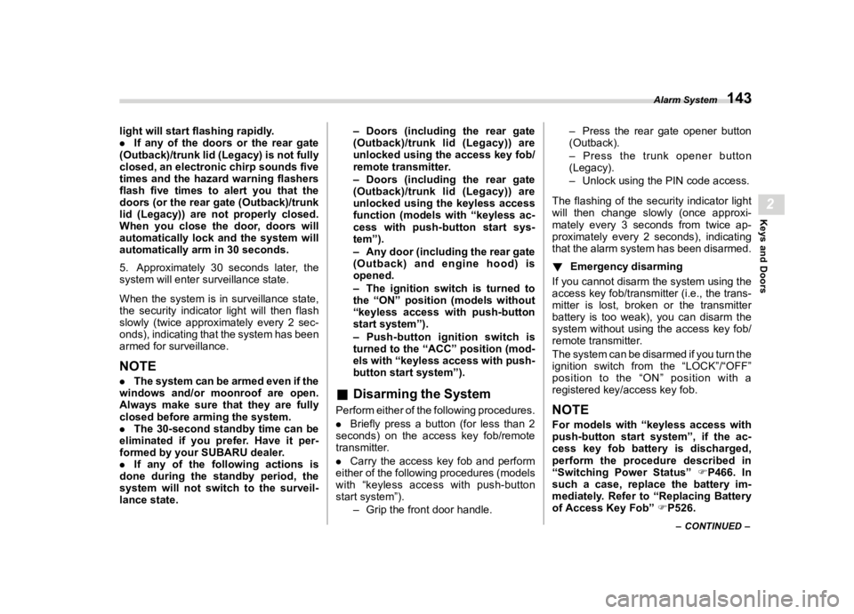 SUBARU OUTBACK 2021  Owners Manual �������
