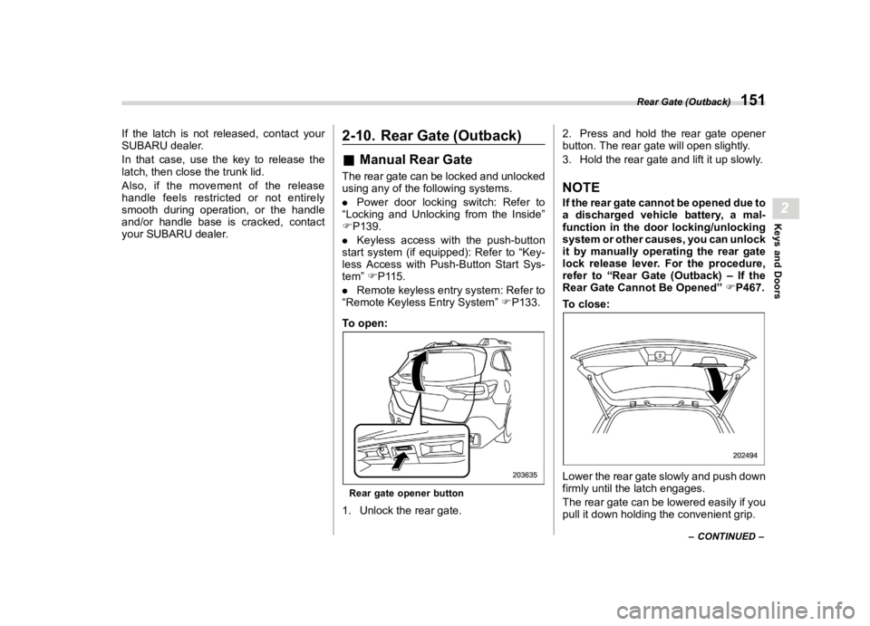 SUBARU OUTBACK 2021  Owners Manual �������
