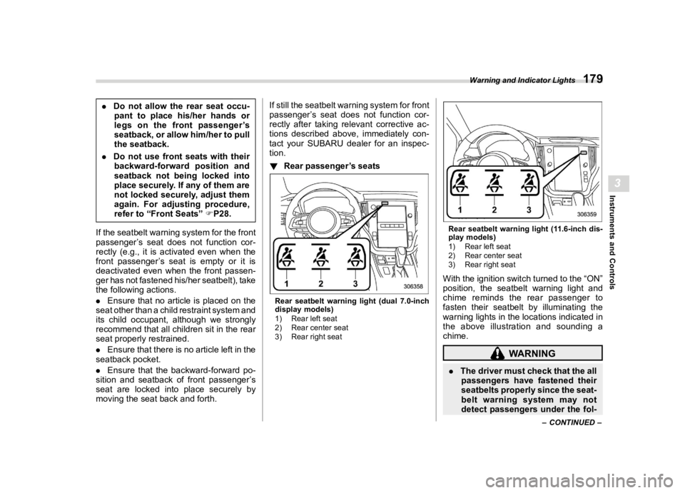 SUBARU OUTBACK 2021  Owners Manual �������
