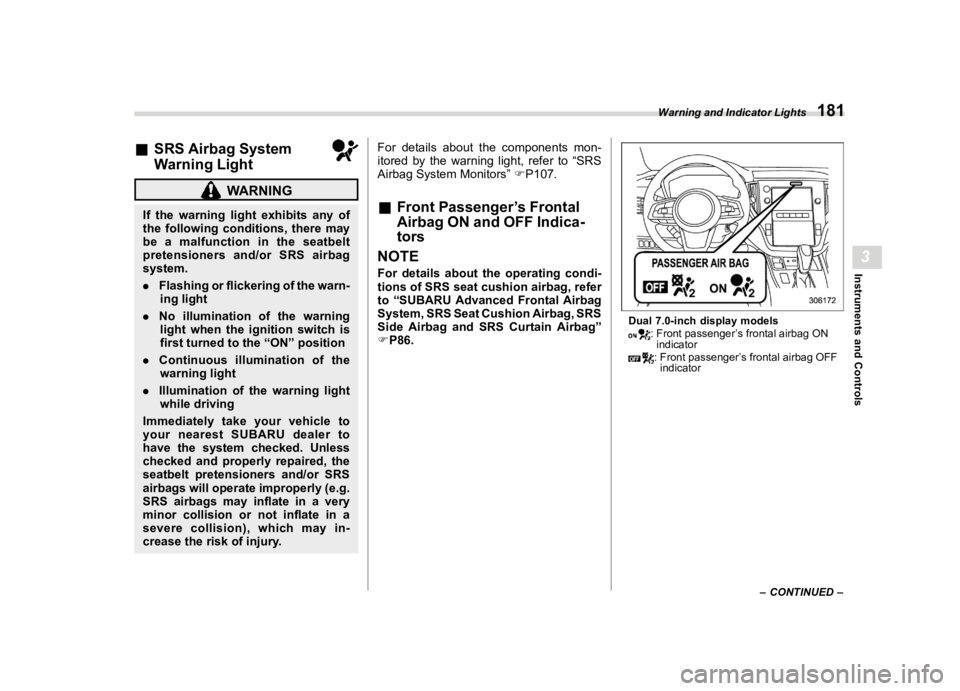 SUBARU OUTBACK 2021  Owners Manual �������
