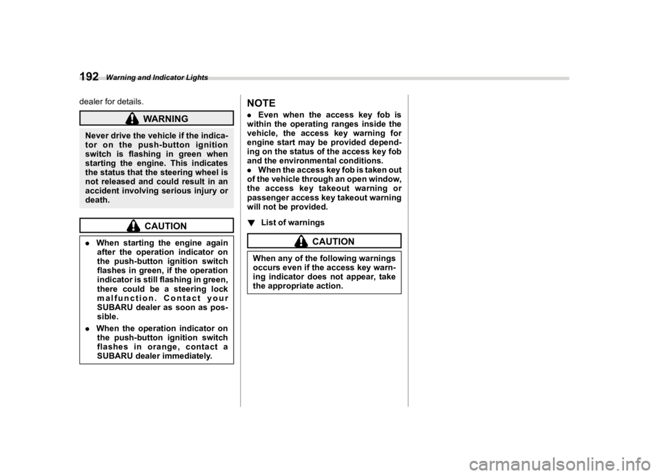SUBARU OUTBACK 2021  Owners Manual �������
