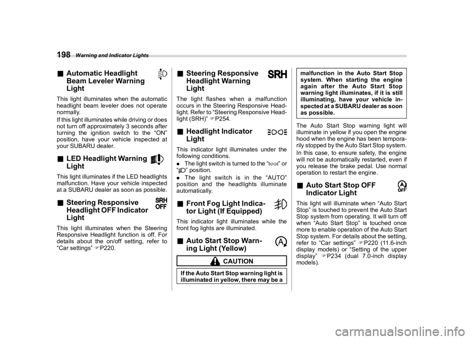 SUBARU OUTBACK 2021  Owners Manual �������
