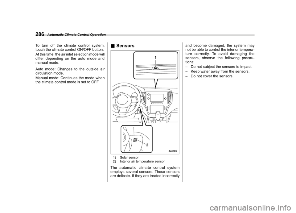 SUBARU OUTBACK 2021  Owners Manual �������
